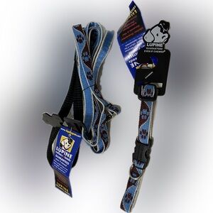 NWT LUPINE 1/2” MUDDY PAW LEASH 6ft & COLLAR SET